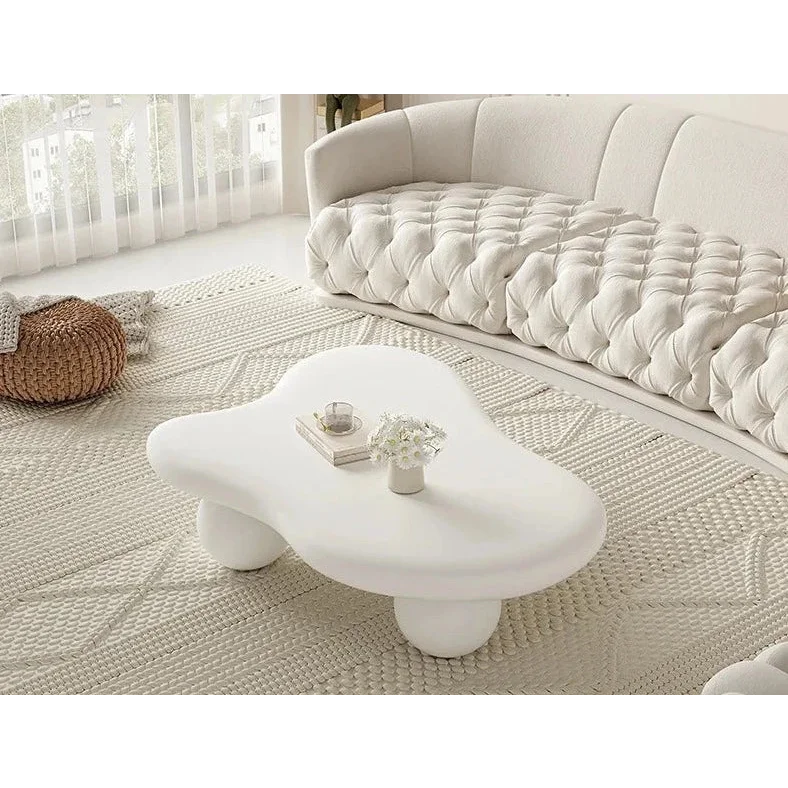 Wabi-sabi Pine Wood Coffee Table – Modern Minimalist Design with Organic curved shape