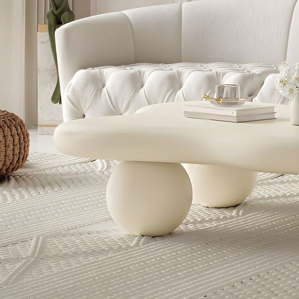 Wabi-sabi Pine Wood Coffee Table – Modern Minimalist Design with Organic curved shape