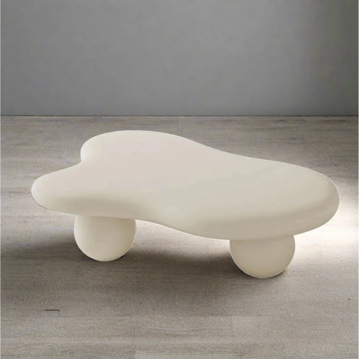 Wabi-sabi Pine Wood Coffee Table – Modern Minimalist Design with Organic curved shape